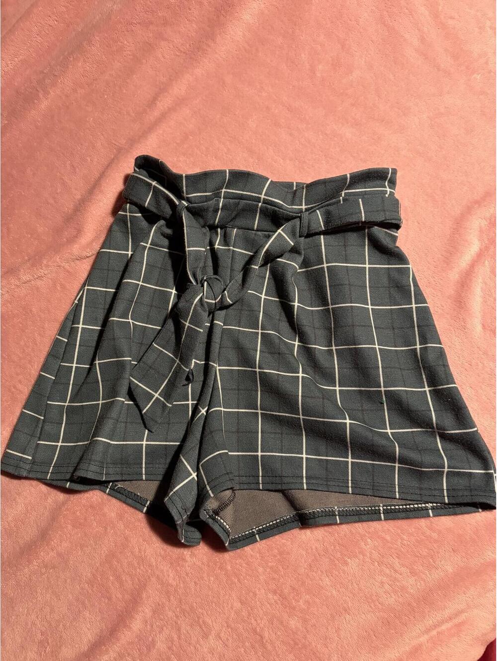 PrettyLittleThing Black and White Checkered High Waist Paper